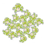 4 X 50pcs Cute Frog Botones 2 Agujeros Botón Decorativo