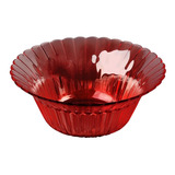 Centro De Mesa/bowl Pequeno Em Vidro Vermelho 14cm