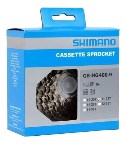 Cassete Shimano 9v Hg400 Alivio 11-34d K7 11/34d Mtb Bike