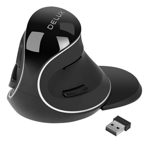 Delux Mouse Ergonómico Inalámbrico, Raton Vertical M618plus
