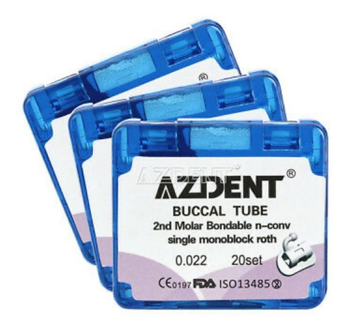 Tubos Ortodoncia 2do Molar Set 20 Casos (80u) Cementables