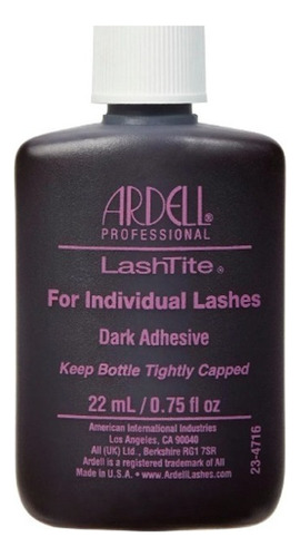 Pegamento Pestañas Individuales Ardell Lashtite X22ml Color Negro