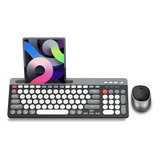 Loreran - Teclado Y Mouse Inalámbricos Ergonómicos Bt-24/ina