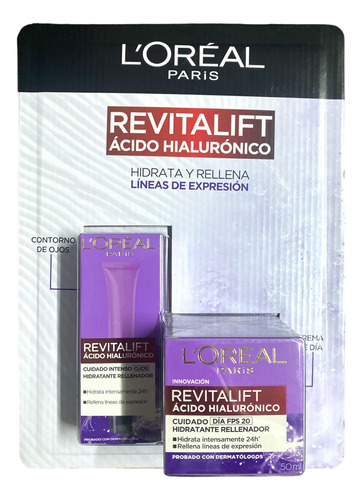 Kit Rutina Antiarrugas Ácido Hialurónico Revitalift L'oréal