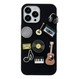 Funda Para Teléfono Con Guitarra Y Piano Ukelele Para iPhone