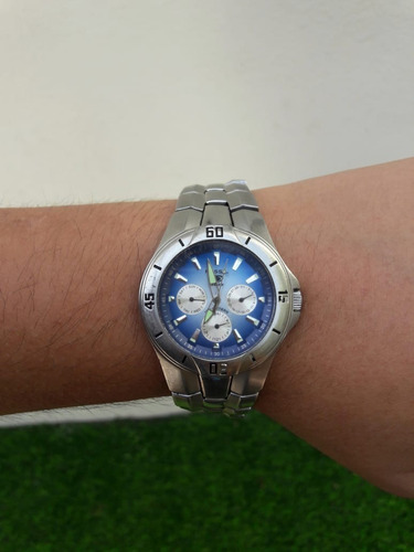Reloj Caballero Fossil Blue Plateado Bq 9198