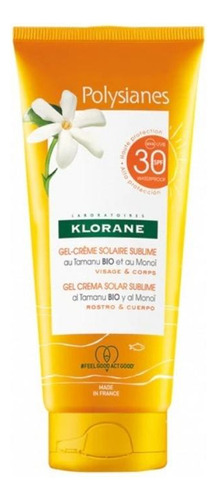 Polysianes Gel Crema Solar Sublime Bio Al Monoi Spf30 200ml