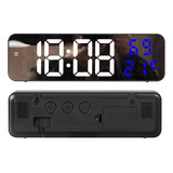Reloj De Pared Digital Led Con Calendario De Alarmas Térmica