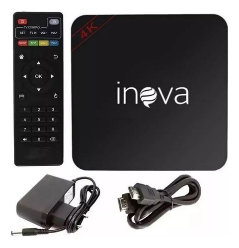 Inova Tv Box 4k Dig-7021 4k 32gb Preto Com 4gb De Ram