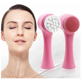Cepillo Limpieza Facial Doble Cara Manual Exfoliante 