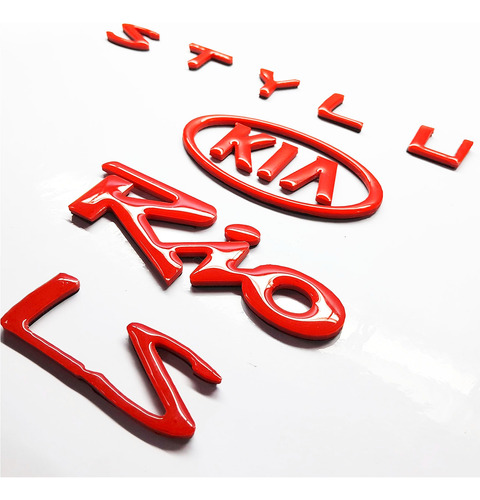 Emblemas Kia Rio Stylus Ls Maleta Rojos Repuestos  Foto 4