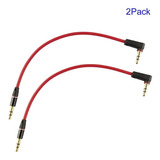Cable 3,5 Mm De 3 Polos Macho A Macho, 2 Pack/8 In
