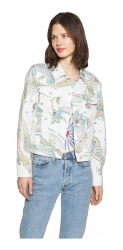 Chaqueta Estampada Desigual Nueva 42 Paly