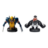 Pack De 2 Bustos Colección Marvel Wolverine Y Venom Original