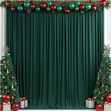 Cortina Verde Cazador Para Fiestas 5x10ft, 2 Paneles