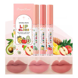 Set 3 Labiales Mousse Velvet Natural Fruit - By Dragon Ranee