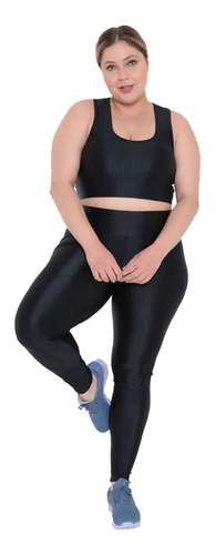 Conjunto Fitness Plus Size Feminino Academia Dia A Dia Luxo