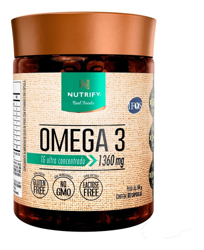 Ômega 3 Tg Ultra Concentrado 60 Caps - Nutrify - Selo Ifos