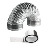 Fita + Duto Aluminizado Flexivel 100mm Exaustor Coifa 5 Mts