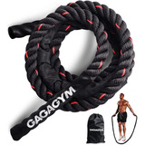 Cuerda Pesada Para Salto Gagagym Largo De 3 M, Negro