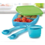 Set Infantil Azul Para Lunch Tupperware 
