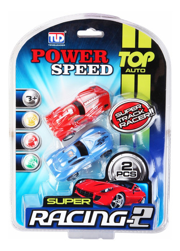 Kit 2 Carrinhos De Fricção Para Pista Tipo Hotwheels Corrida