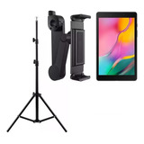 Kit Tripé 2,1m + Suporte Articulável P/ Tablet Até 10' Palco