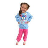 Pijama Infantil Feminino Flanelado Moletom Brilha No Escuro