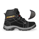 Bota Masculina Resistente Cat Confortável Trilha + Bico Pvc