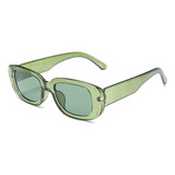 Óculos De Sol Bulier Modas Hype, Cor Verde Armação De Acetato, Lente De Policarbonato Haste De Acetato