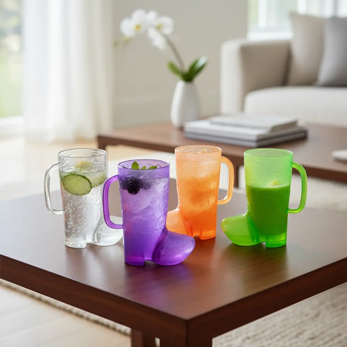 Vaso Jarra Bota Vaquera Colores Fiestas 750ml 20 Pz.