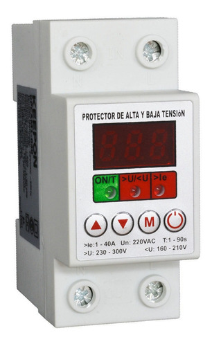 Protector De Tension 40a Configurable Voltimetro Keepon