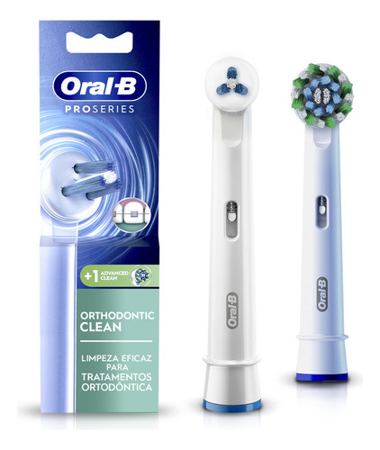 Oral-b Ortho Essentials Refis Para Escova De Dente Elétrica Orthodontic + Advanced Alean Com 2 Unidades