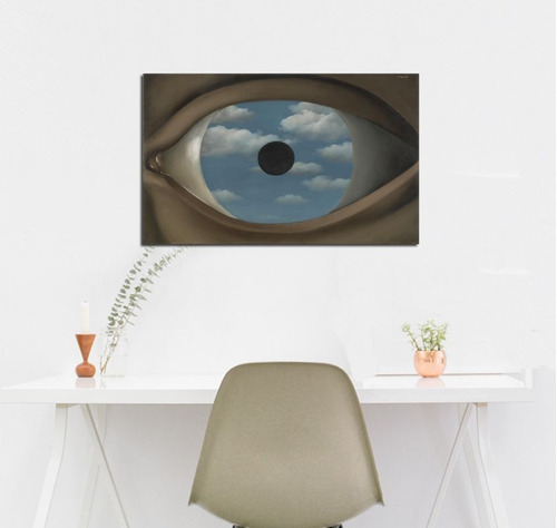 Vinilo Decorativo 60x90cm Rene Magritte El Espejo