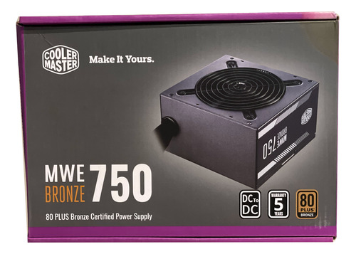 Fuente Cooler Master 750 W 80 Plus Bronze