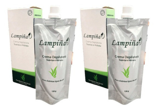 Lampiña Crema Depilatoria 2 Tubos De 120 - g a $273