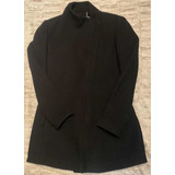 Abrigo Largo Elegante Calvin Klein Negro Mujer Talla 6