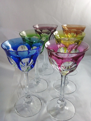 Conjunto De Taças Cristal Moser Coloridas Para Vinhos