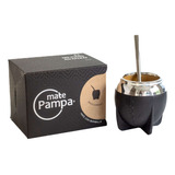 Mate Torpedo Uruguayo Pampa Boca Cerrada + Bombilla + Pack