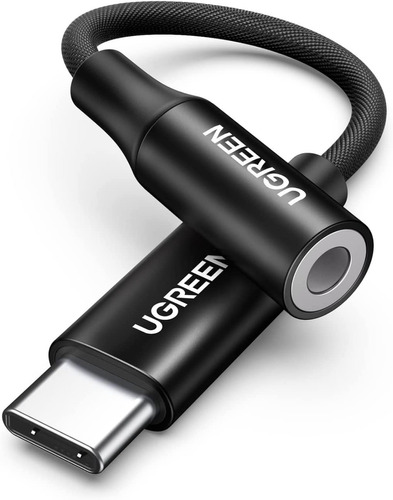 Adaptador Ugreen Usb C A Jack 3.5 Audífonos Chip Dac Hi Fi