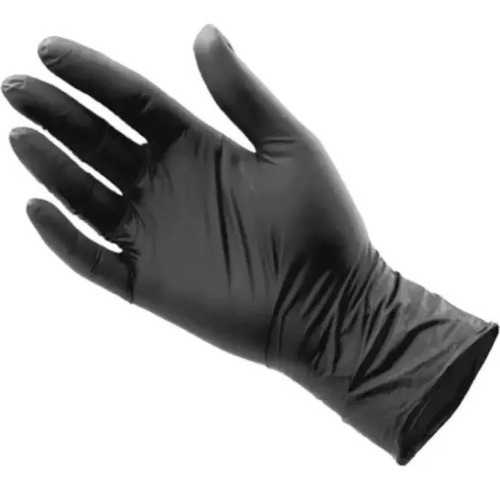 Par De Guantes Para Tinte Desechable Latex Negro