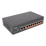 Led Ethernet Poe De 8 Puertos 10/100 Mbps, 90 W, Rj45, Puert