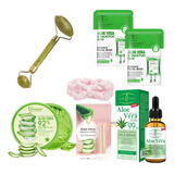 Pack Serum Facial Gel Mascarilla Cintillo Rodillo Jade