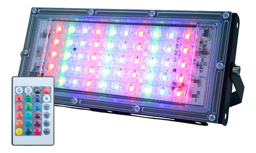 Reflector Led 50w Exterior Ip65 Rgb Control Inalambrico