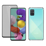 Kit Capa Anti Impacto Para Galaxy A71 + Pelicula Privacidade