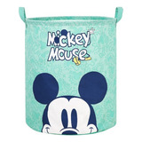 Cesto Organizador Dobrável. Disney Mickey Mouse Cor Verde