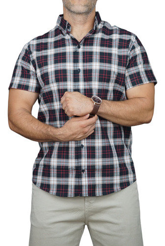 Camisas De Algodón Para Hombre Agnor Manga Corta Mod. Hagcc1