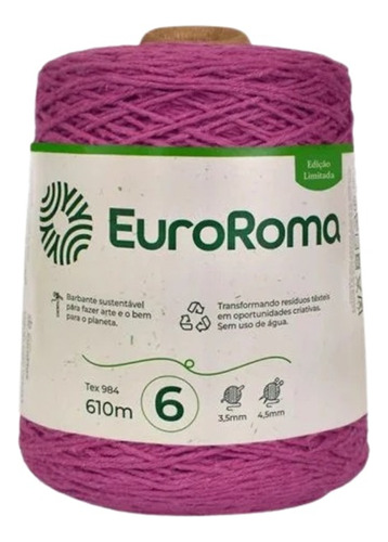 Barbante Euroroma 600gr N°6 -  Cores - Unid