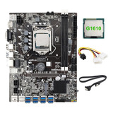 Placa Base Minera B75 Btc De 8 Tarjetas+cpu G1610+pow De 4 P