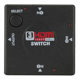 Chave Seletora Switch Hub Hdmi 3 Entradas / 1 Saída Novo